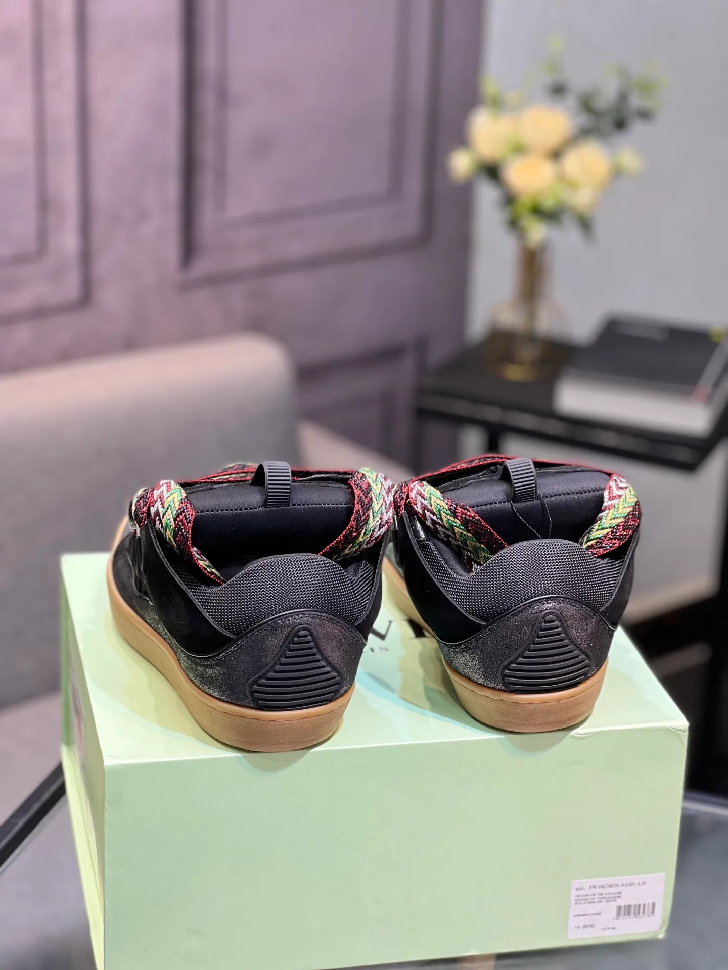 Men's men's shoes💰780 [LANVIN] Latest lace-up fashionable casual sneakers for couples High-quality CLAY couple series‼ ️ The latest trendy products of the season 🌈Many bloggers have planted grass and purchased the original open-mold customization. The upper and outsole are sewn with mark threads without edge sealing. Multiple material splicing combination design. Very versatile for fashionable and casual wear. Comfortable on the feet. Recommended for self-retention (upper cowhide + cow suede + breathable mesh) inner foot pad cowhide exclusive original open-mold clear logo rubber outsole ⚠️36-44 yards (45 custom-made)